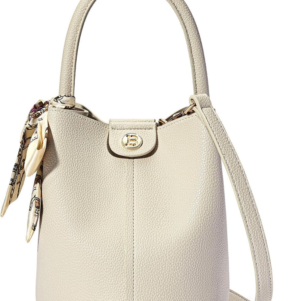 Small Crossbody Bags for Women Vegan Leather Mini Bucket Handbag Removable Shoul